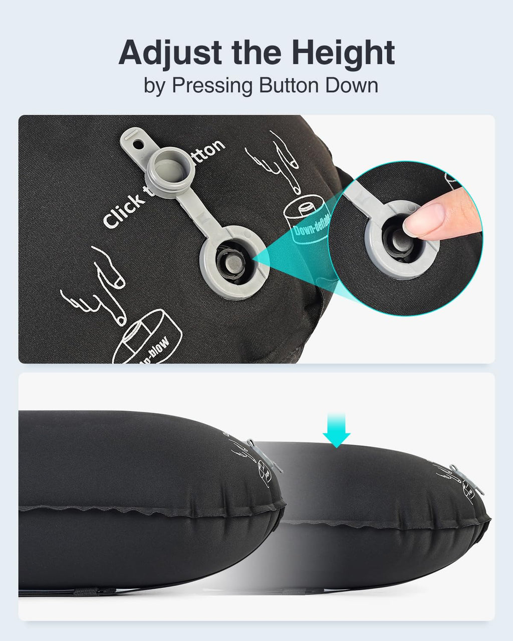 Luxtude Inflatable Lumbar Pillow for Airplane Travel