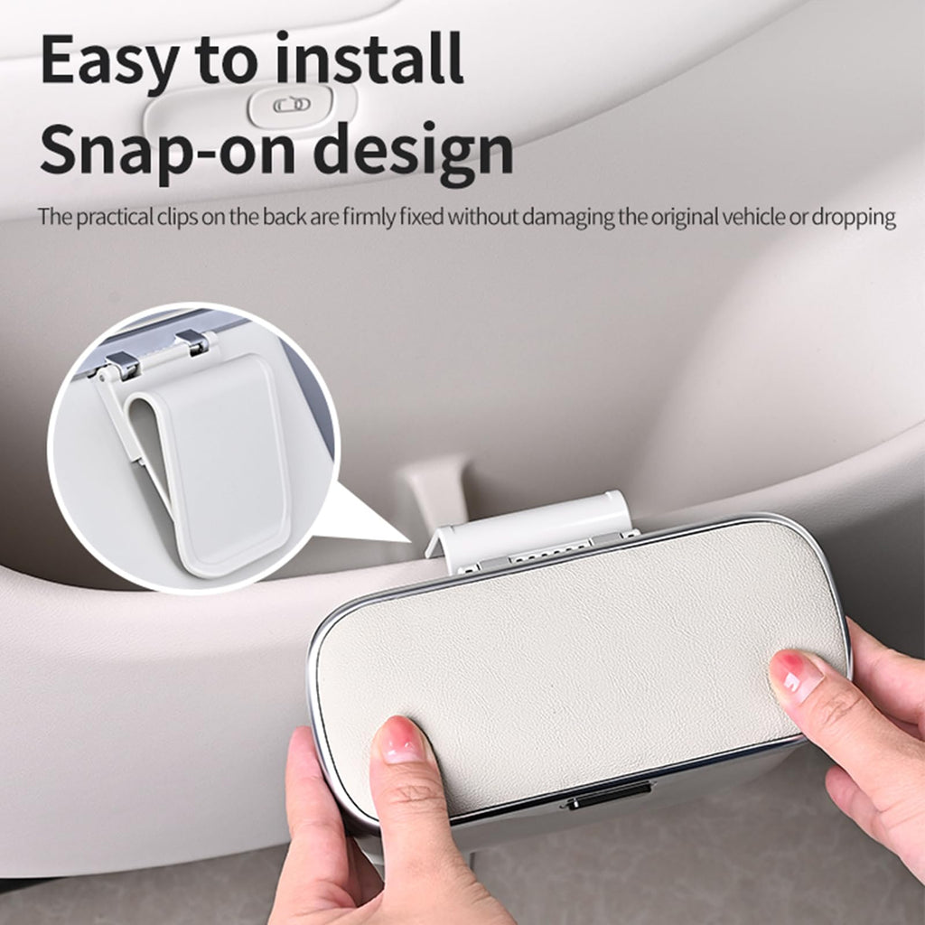 Leakproof Car Trash Can & Storage Organizer with PU Leather Lid
