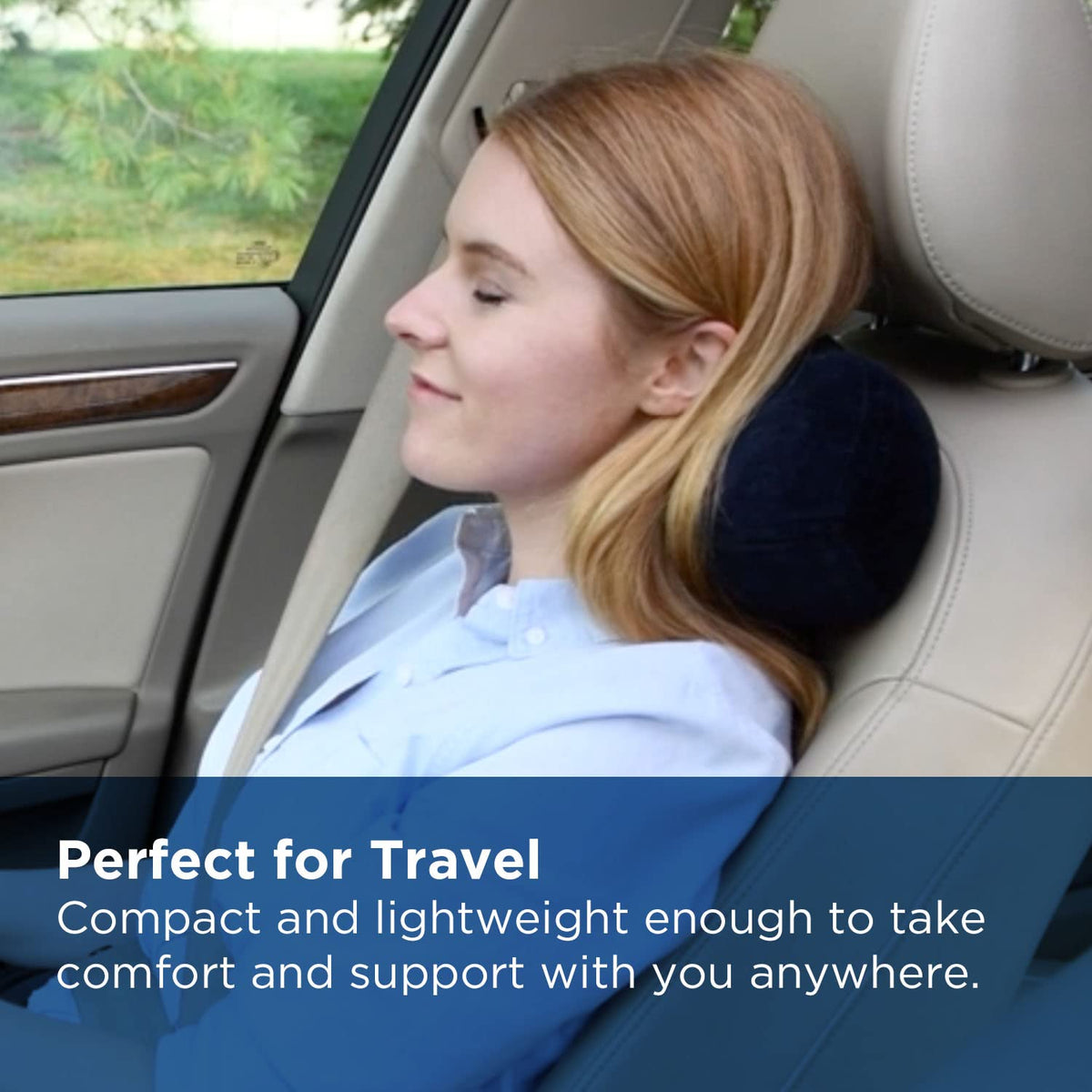 Memory Foam Travel Pillow for Neck & Lumbar Support