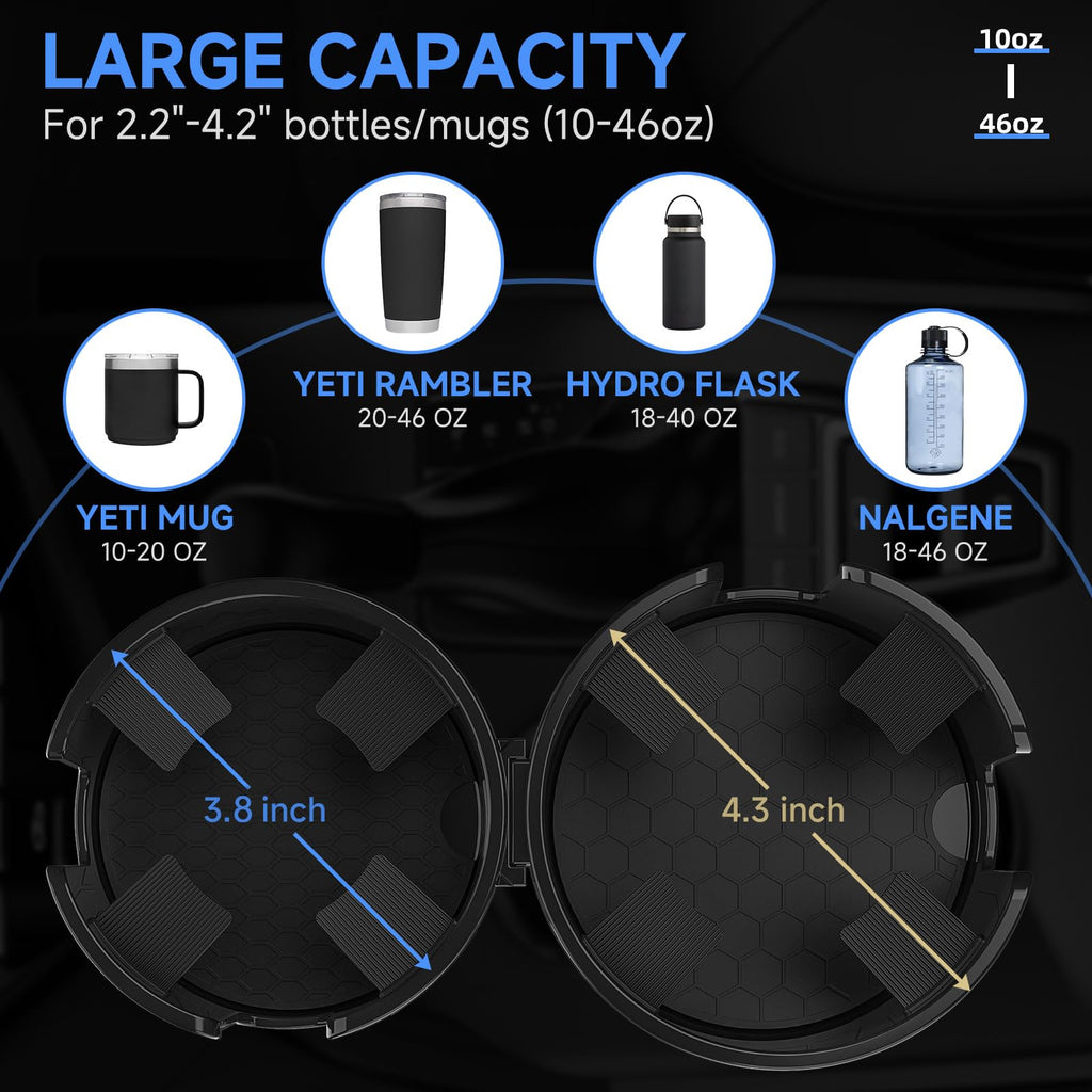 DYLEN Car Cup Holder Expander, 2 in 1 Cup Holder Adapter Extender
