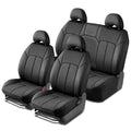 Black Leather Seat Covers for Toyota Tacoma Double Cab TRD 2005–2008