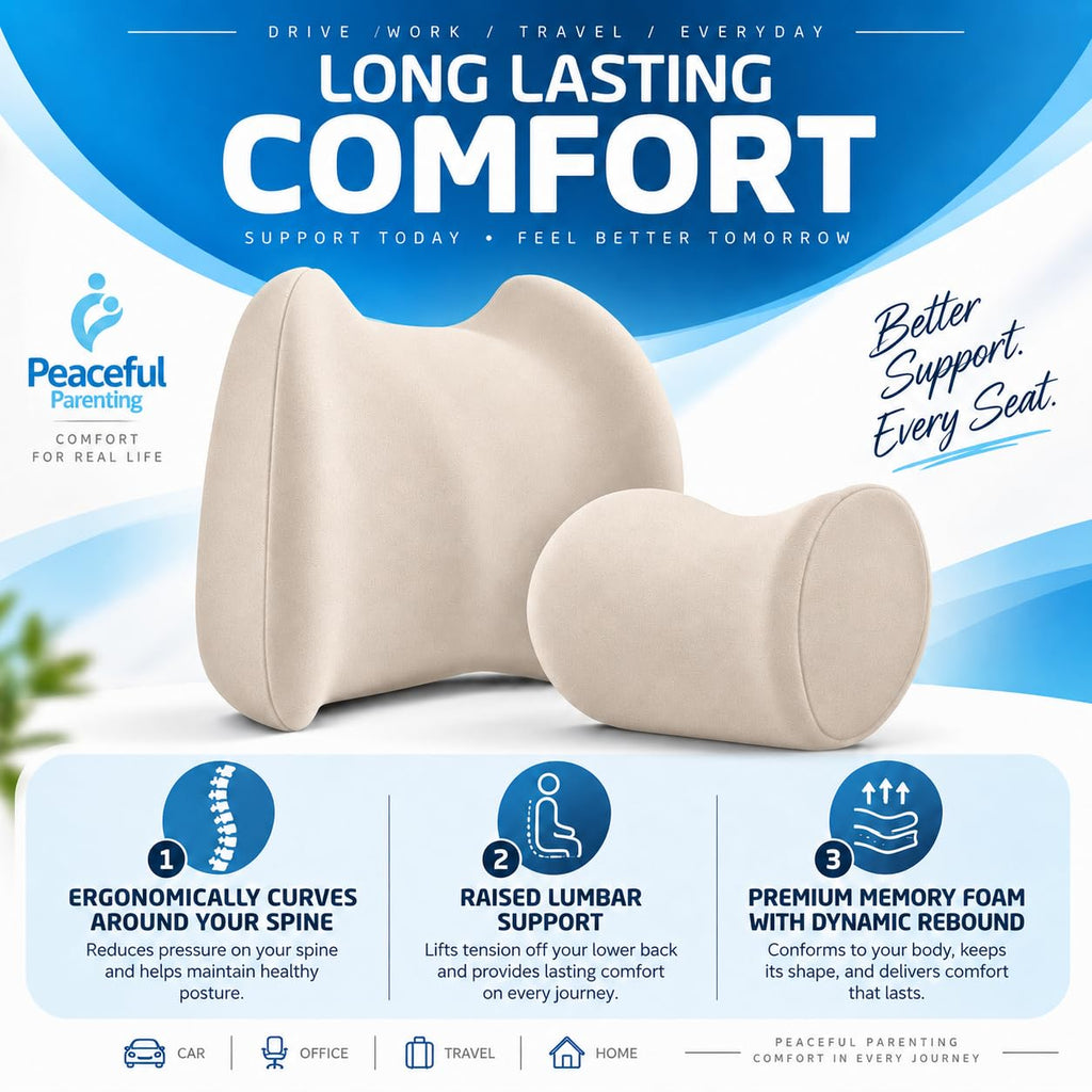 Peaceful Parenting Lumbar & Neck Support Pillow Kit
