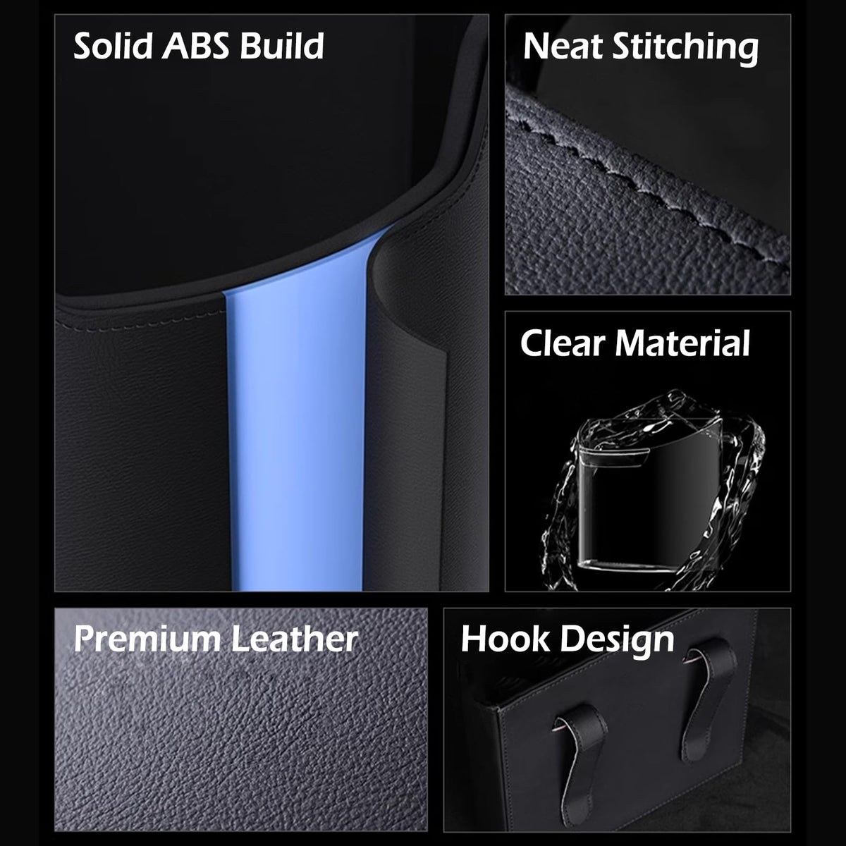 Mini Leakproof Car Trash Can for Cars, SUVs & Trucks