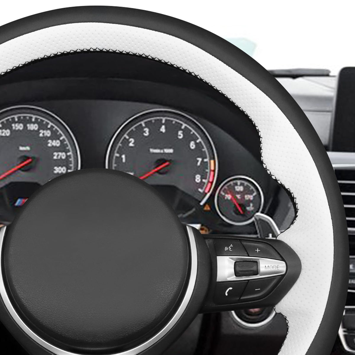 Hand-Stitched Steering Wheel Cover for BMW M Sport Models