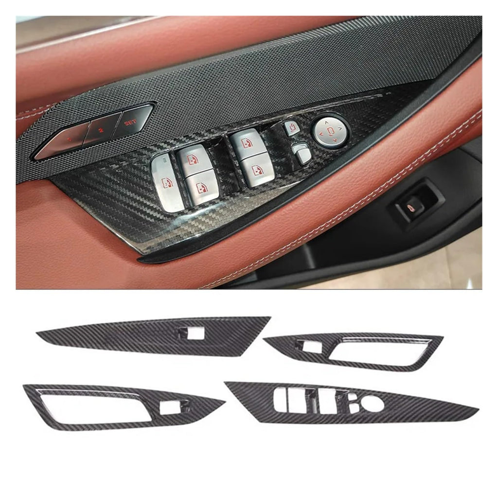 Carbon Fiber Window Switch Trim for BMW 4 Series G22 G23 G26 2020–2024