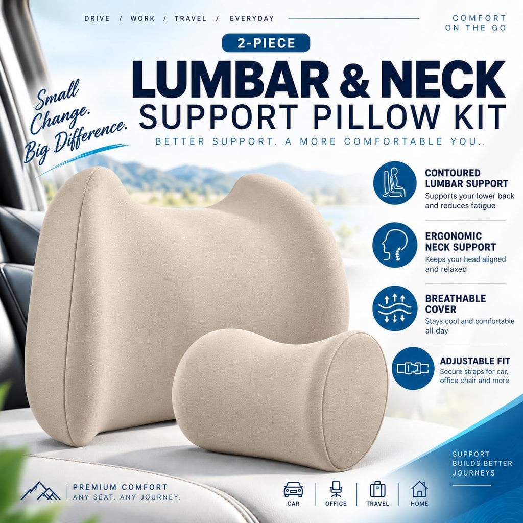 Peaceful Parenting Lumbar & Neck Support Pillow Kit