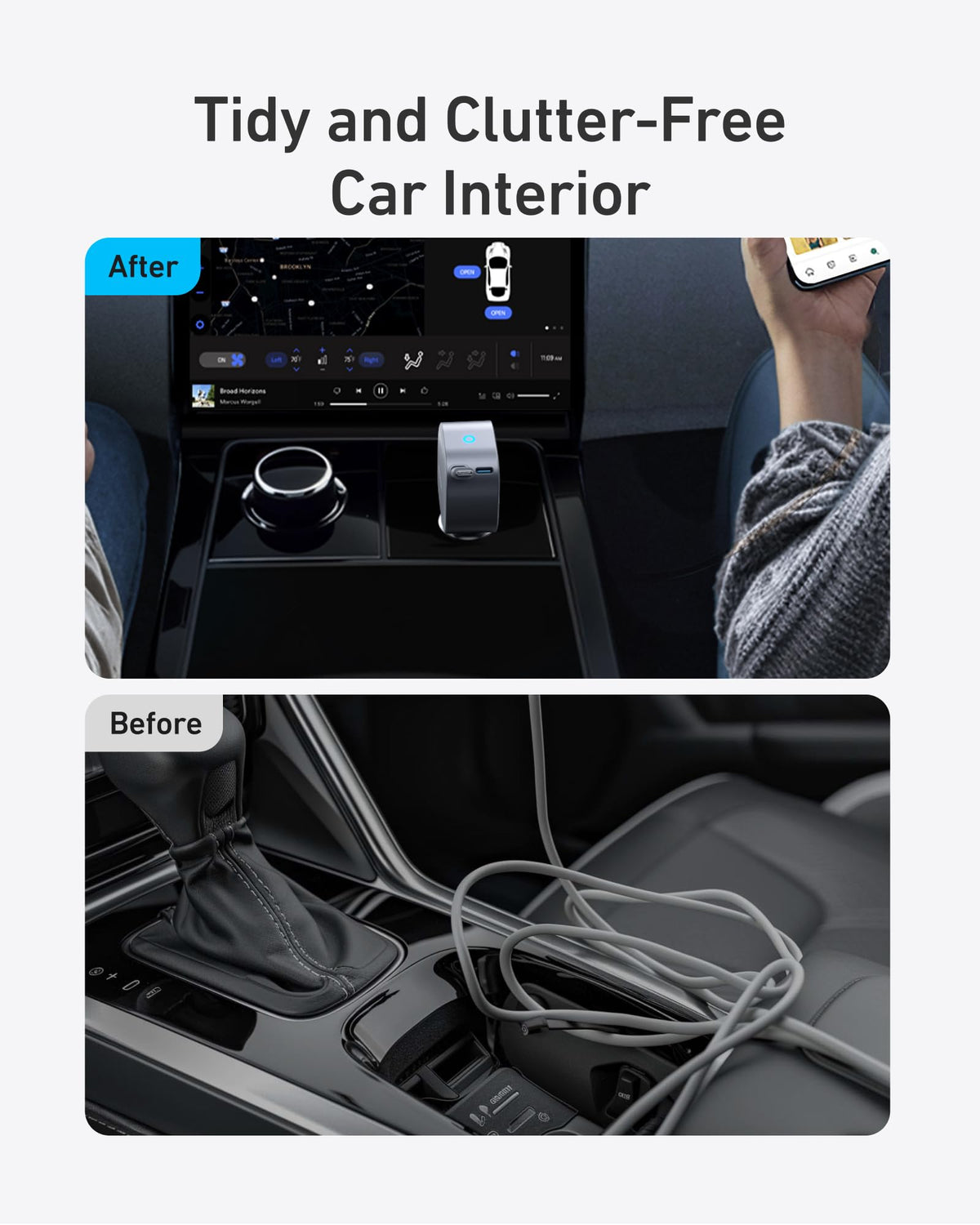 75W Retractable USB-C Car Charger & 3-in-1 Wireless Charging Station