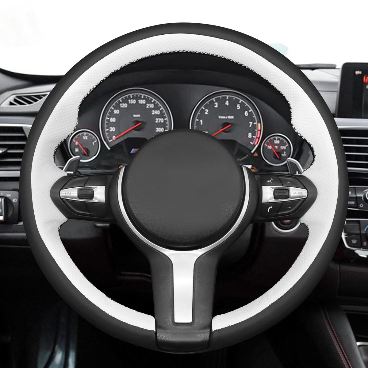 Hand-Stitched Steering Wheel Cover for BMW M Sport Models