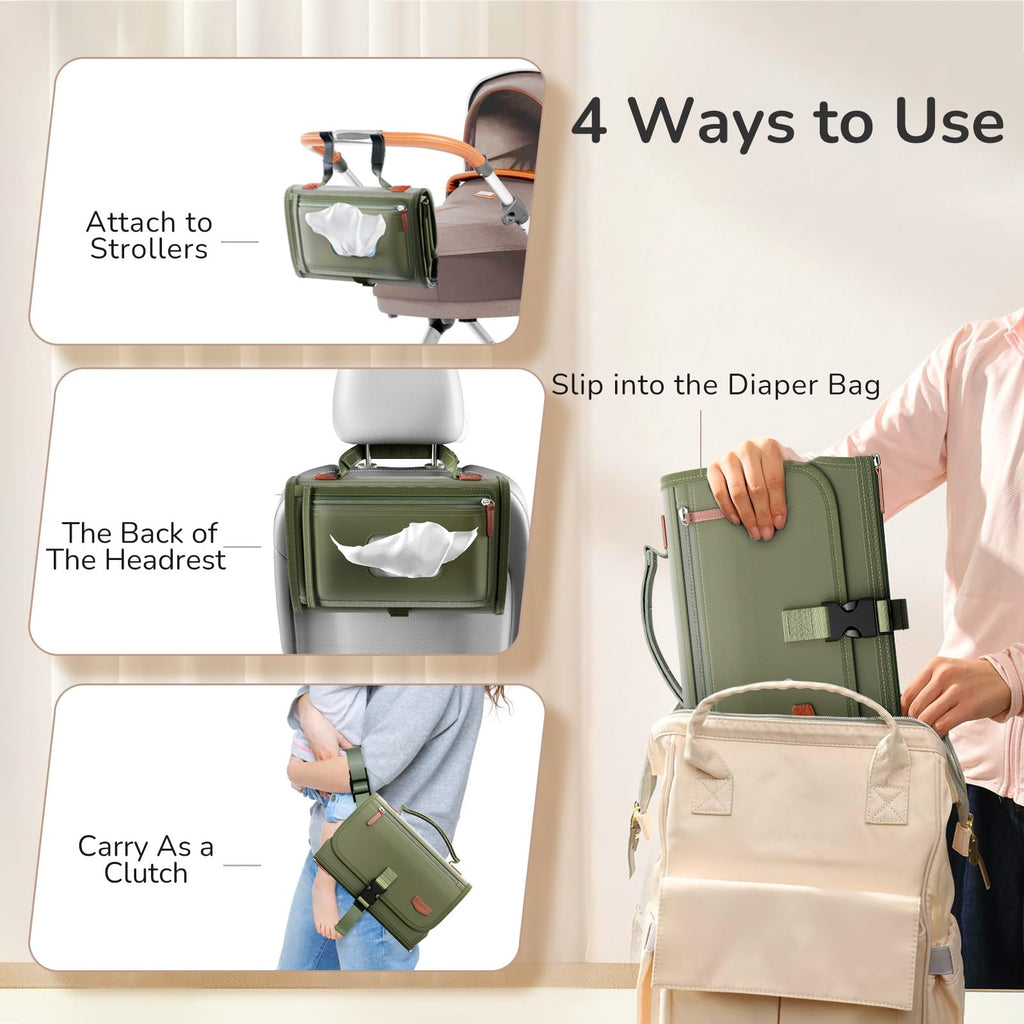 Alatino Portable Diaper Changing Pad for Baby
