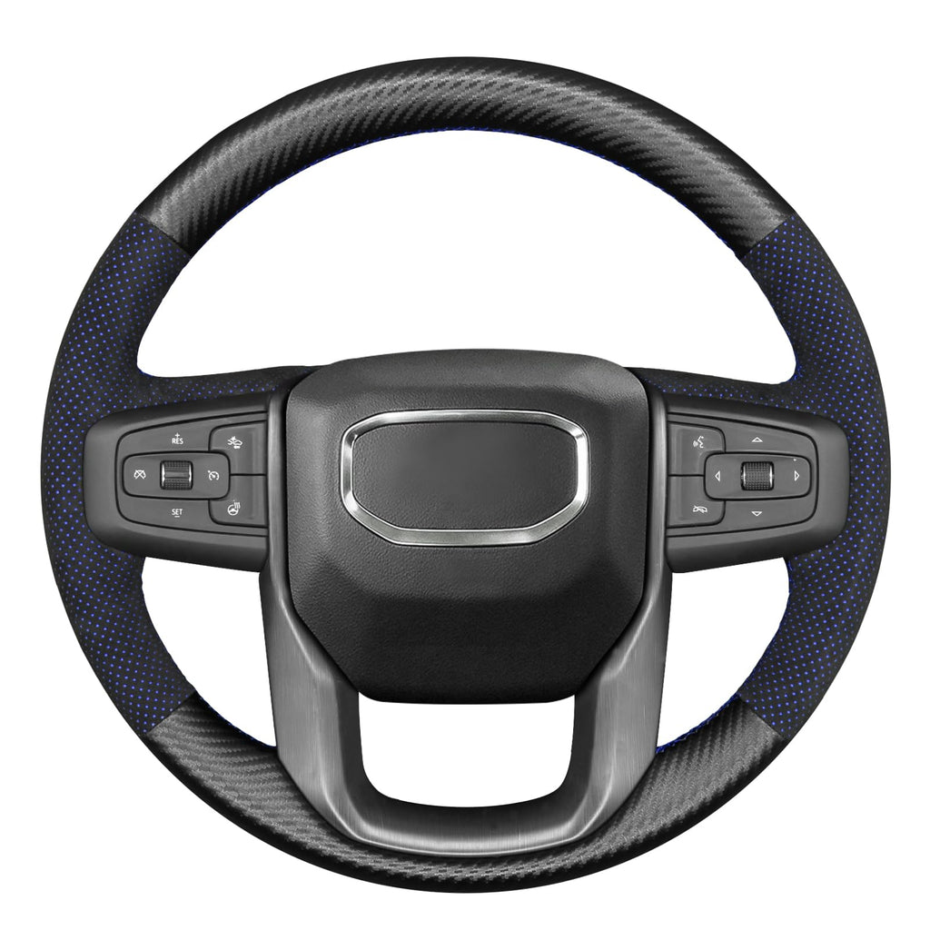 Hand-Stitched Steering Wheel Cover for GMC Sierra & Yukon Models