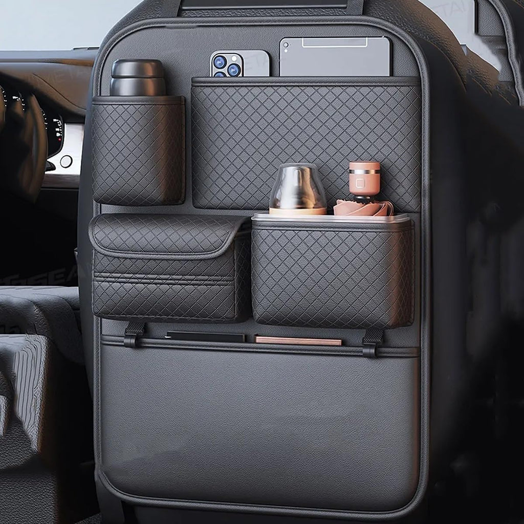 Car Seat Back Organizer with Tissue Box & Cup Holder