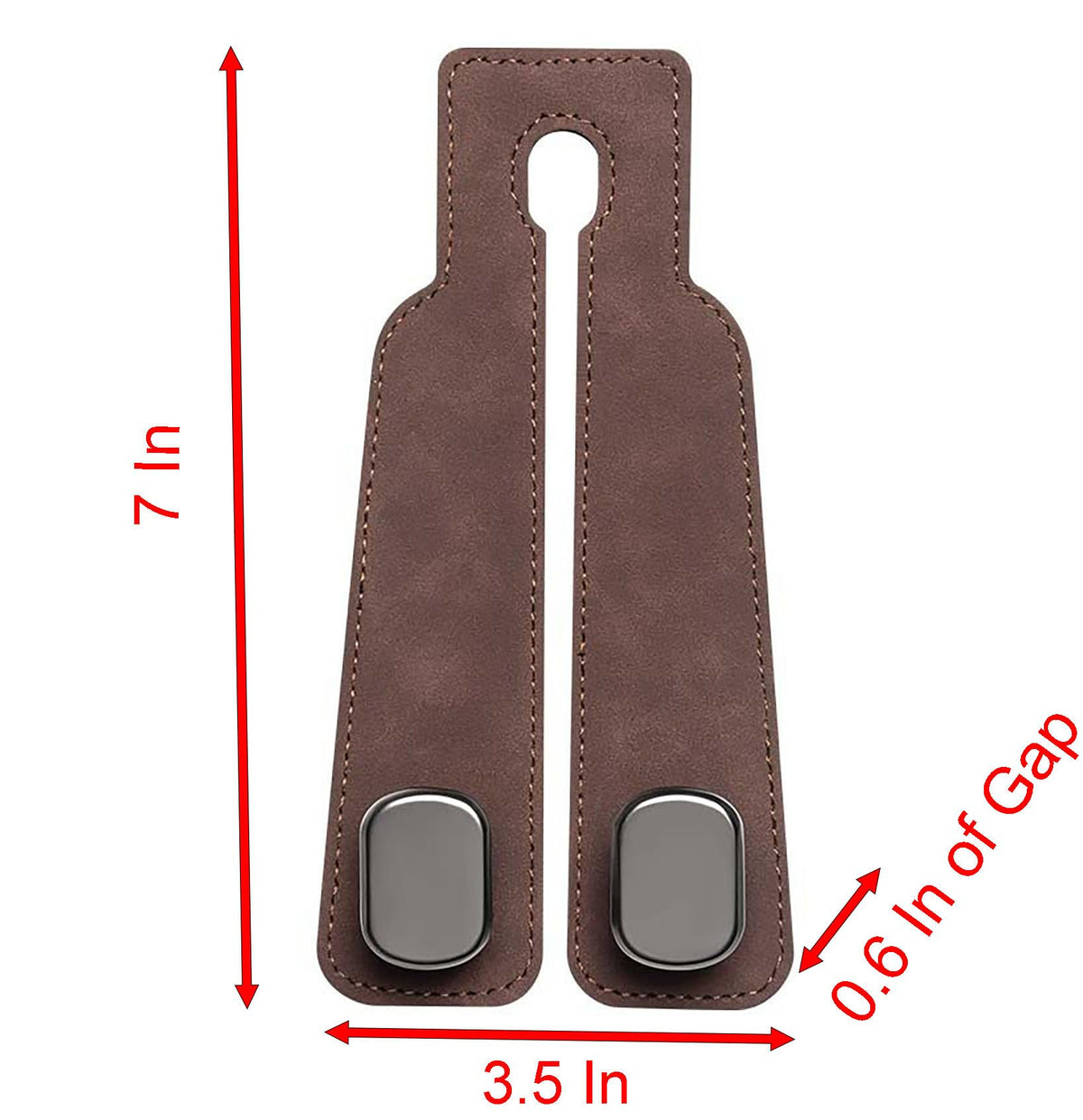 PU Leather & Stainless Steel Car Seat Back Storage Hook