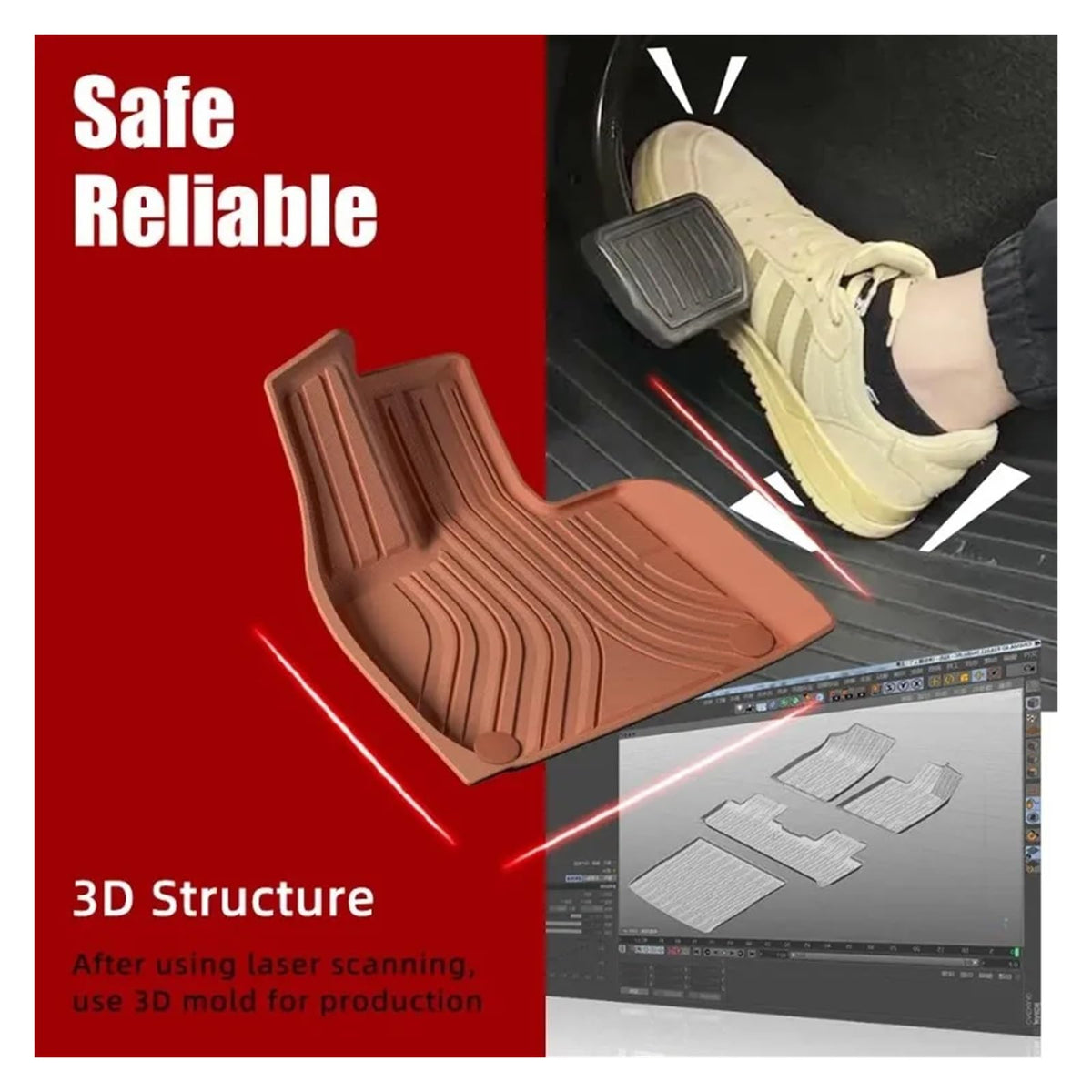 All-Weather Waterproof TPE Floor Mats for Li Auto L7 2023