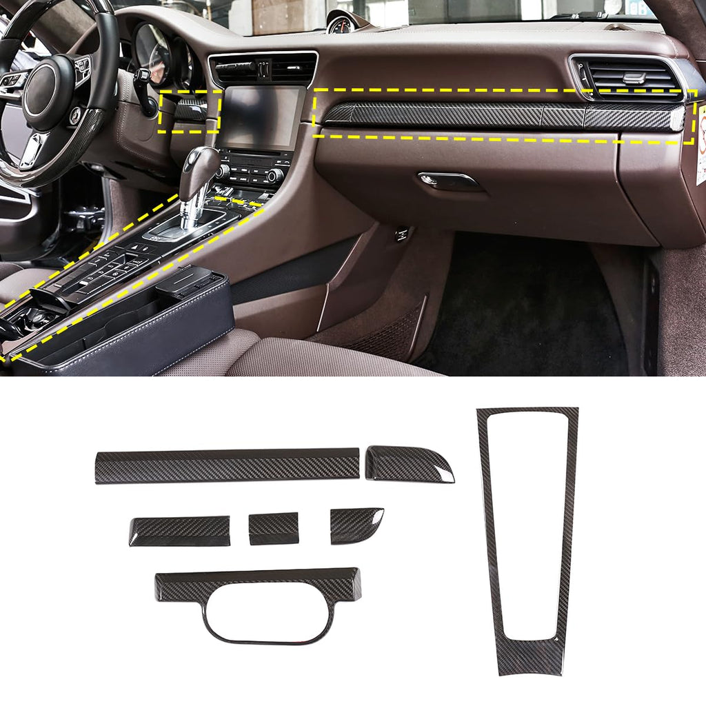 Carbon Fiber Center Console Gear Shift Trim for Porsche 911 & 718