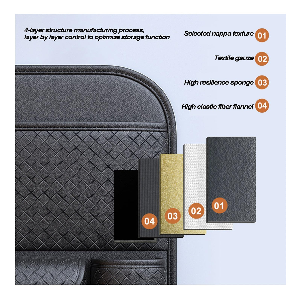 Universal Car Seat Back Organizer with Cup Holder