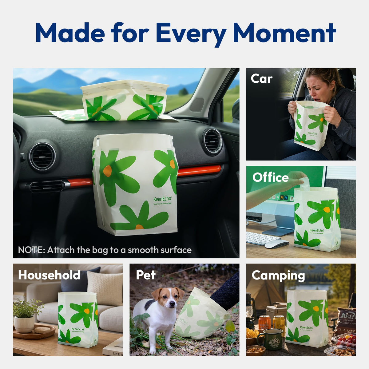 Disposable Car Trash & Vomit Bags for Travel and Camping