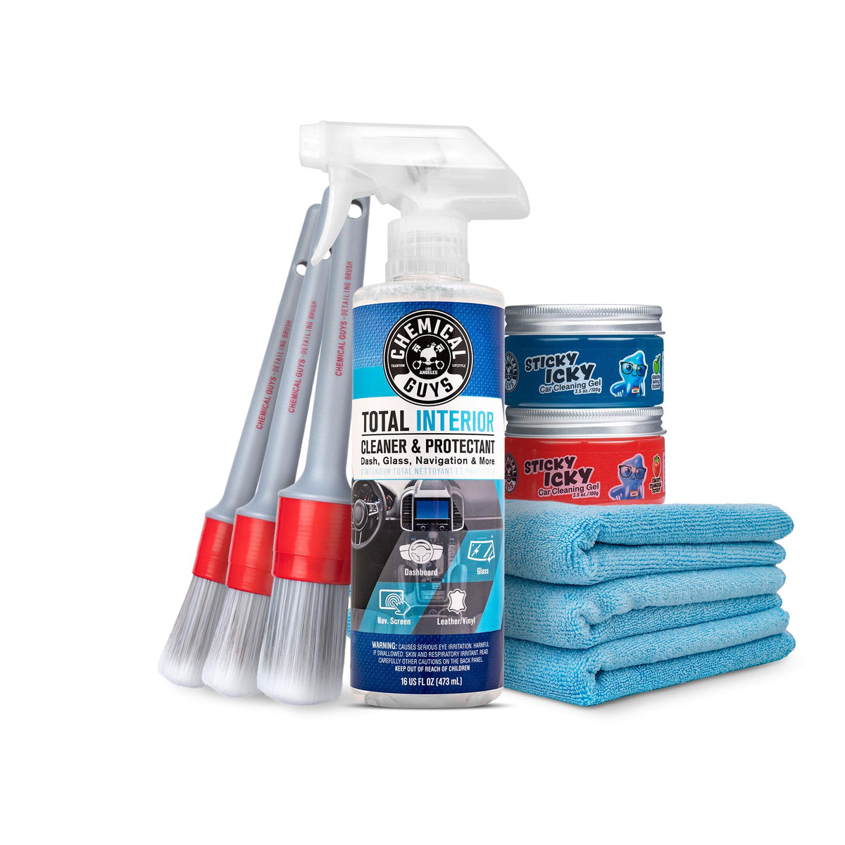 Car Interior Cleaning & Detailing Kit with Storage Bag