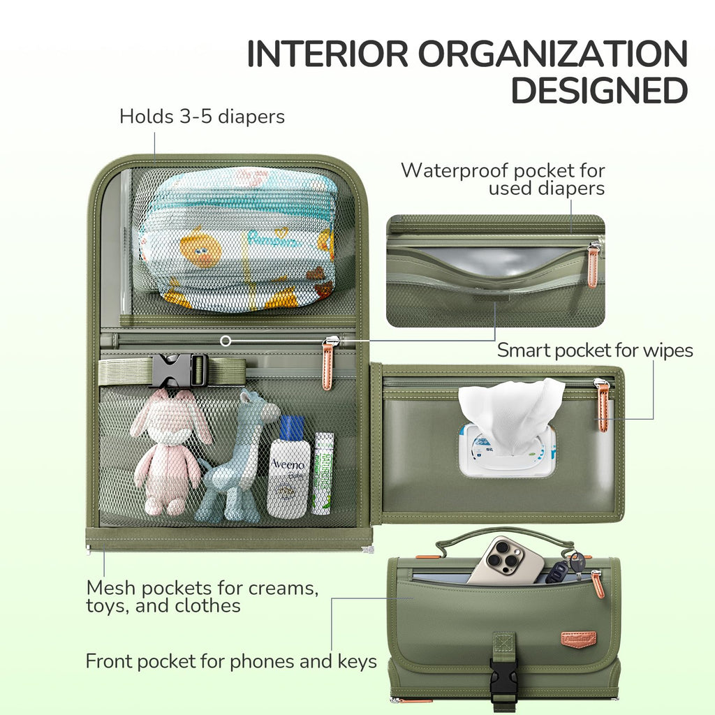 Alatino Portable Diaper Changing Pad for Baby