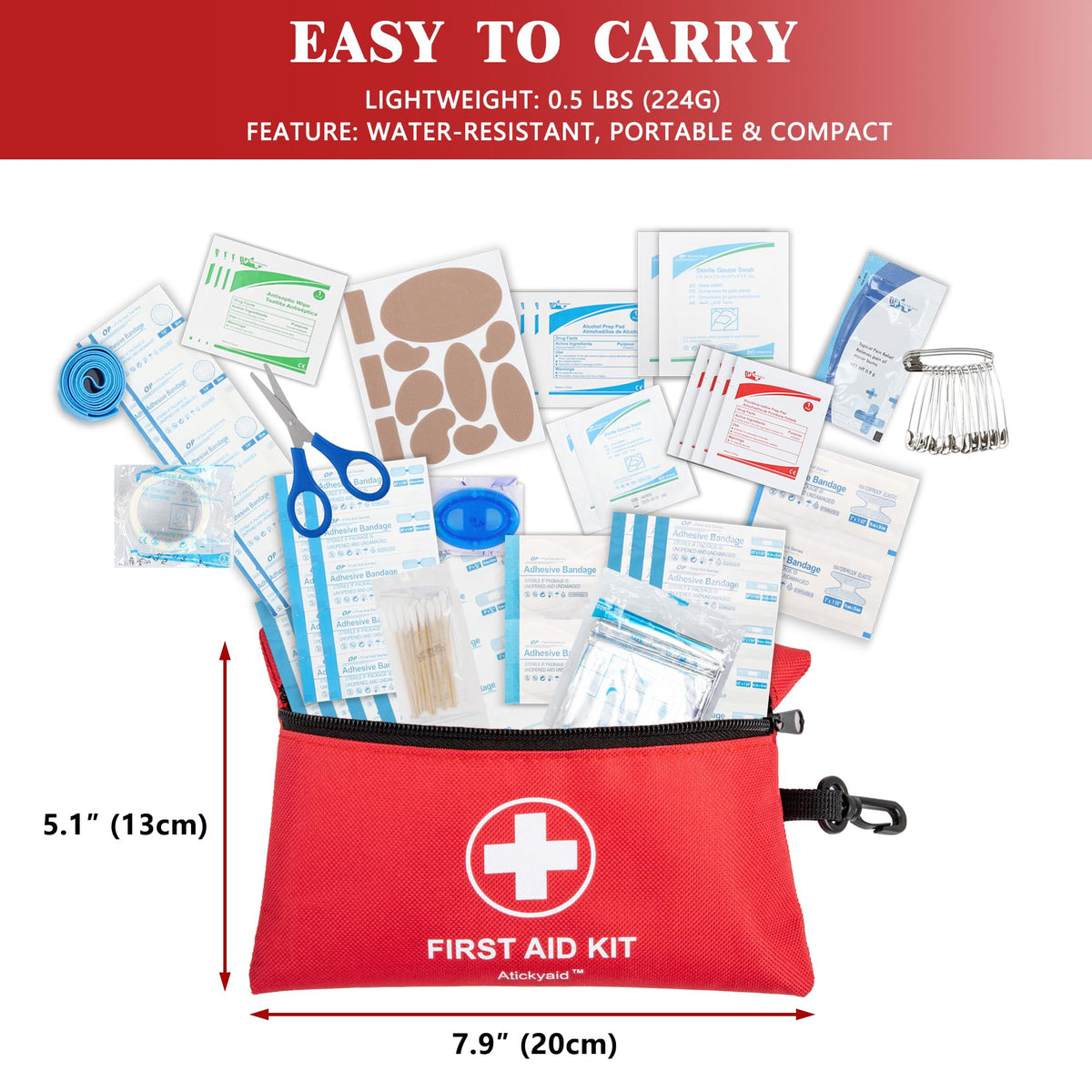 Emergency First Aid & Survival Kit for Car, Home & Travel