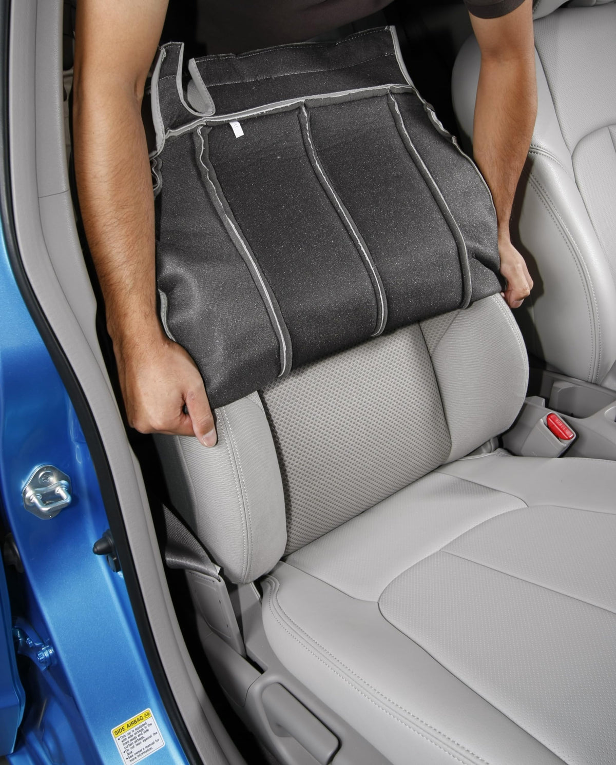 Black Leather Seat Covers for Toyota Tacoma Double Cab TRD 2005–2008