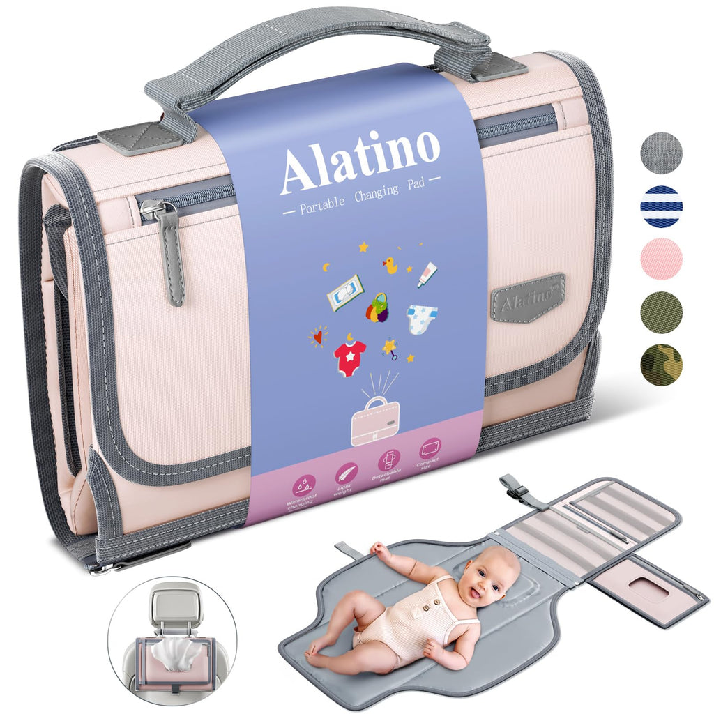 Alatino Portable Diaper Changing Pad for Baby