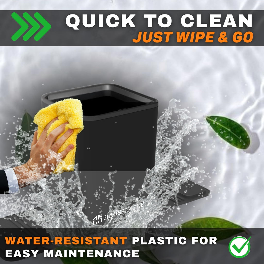 Leakproof Portable Car Trash Can with Stability Wings